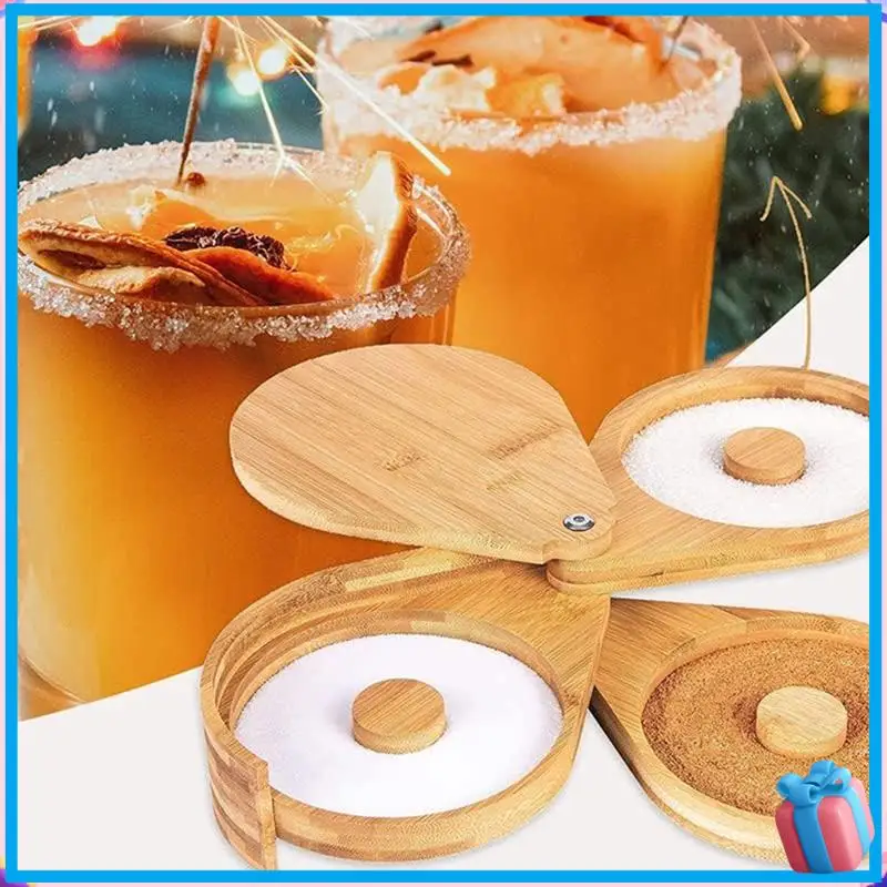 

1 шт., деревянный риммер для соли Маргариты, набор для коктейлей, диаметр стекла с крышкой, цвет дерева, стеклянный брусок, сахарная соль, риммерная пластина