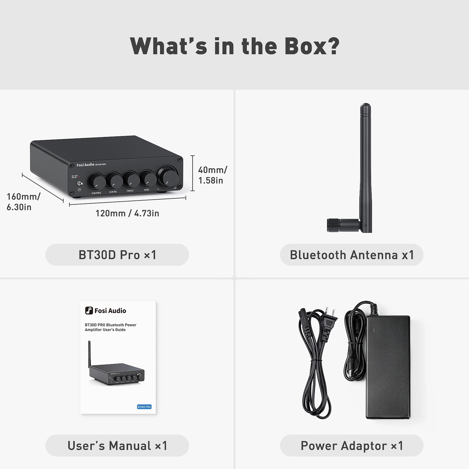 Fosi Audio BT30D PRO パワーアンプ Fosi Audio BT30D PRO 165Wx2 2.1 CH Bluetooth 5.0 Power Amp