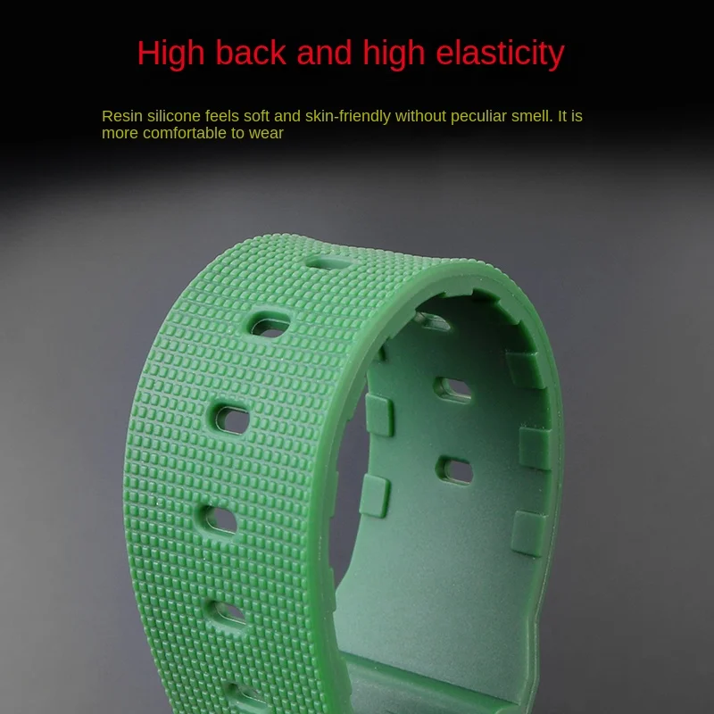 For Casio G-Shock GM-2100 GM-S2100 GA-2100 man Sports waterproofing   watch strap Red Gray Rubber resin watchband bracelet 16mm