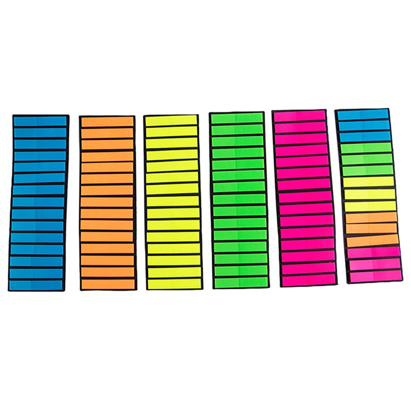 Transparente Fluorescente Sticky Note Cor Adesivos, Índice Tabs Bandeiras, Papelaria, Crianças Presentes, Material de Escritório Escolar, 200 Pcs, 300Pcs