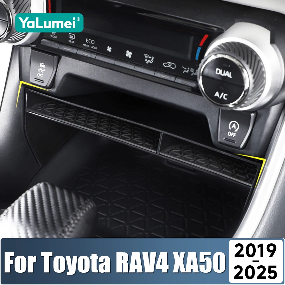 لتويوتا RAV4 XA50 2019 2020 2021 2022 2023 2024 2025 الهجين سيارة وحدة التحكم المركزية صندوق تخزين المنظم غطاء صينية الحاويات