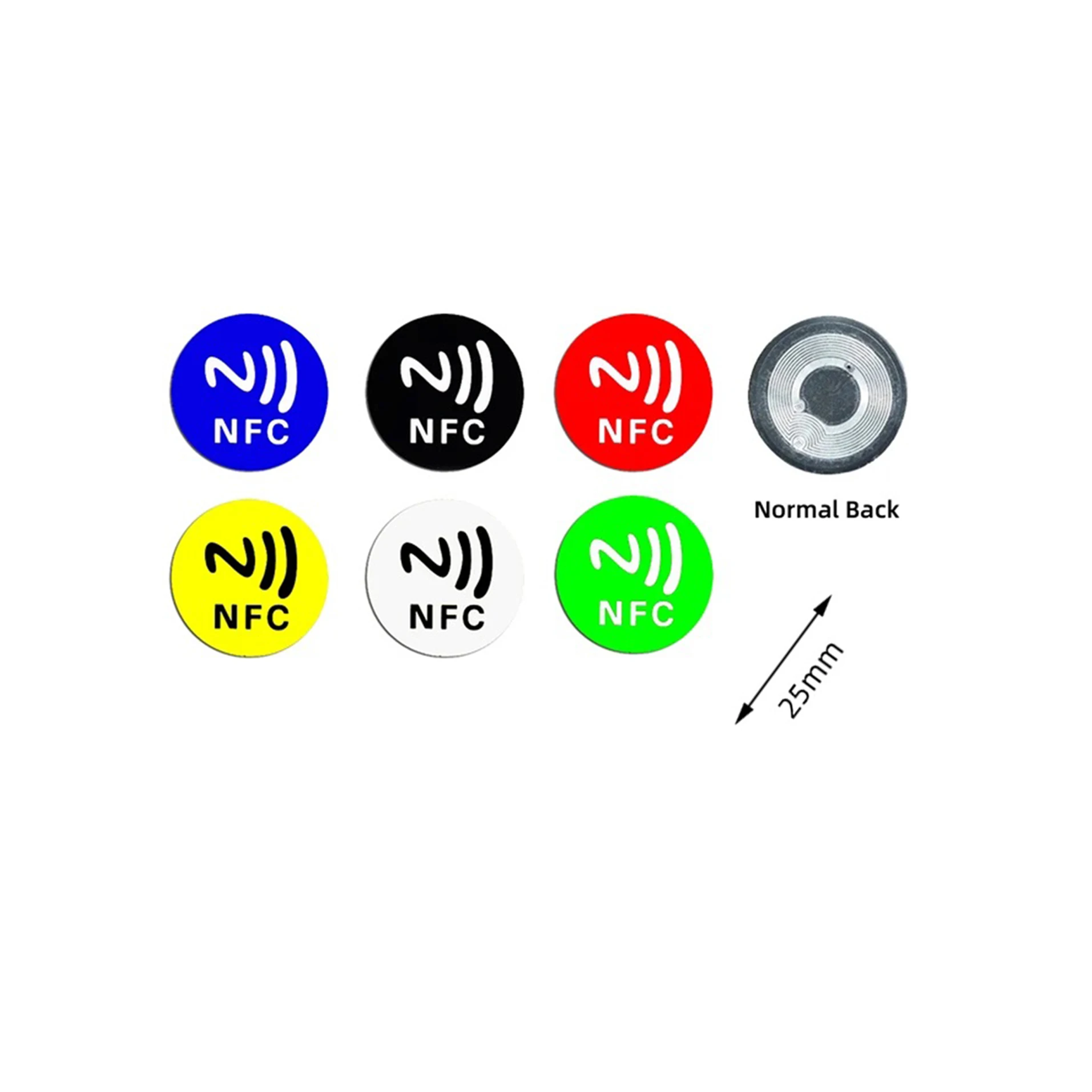 10Pcs Coloful Fast Reading Tag NFC Sticker 13.56 MHZ 540Bytes RFID NFC Tag Stickers Adhesive Labels for NFC Phones Self-adhesive