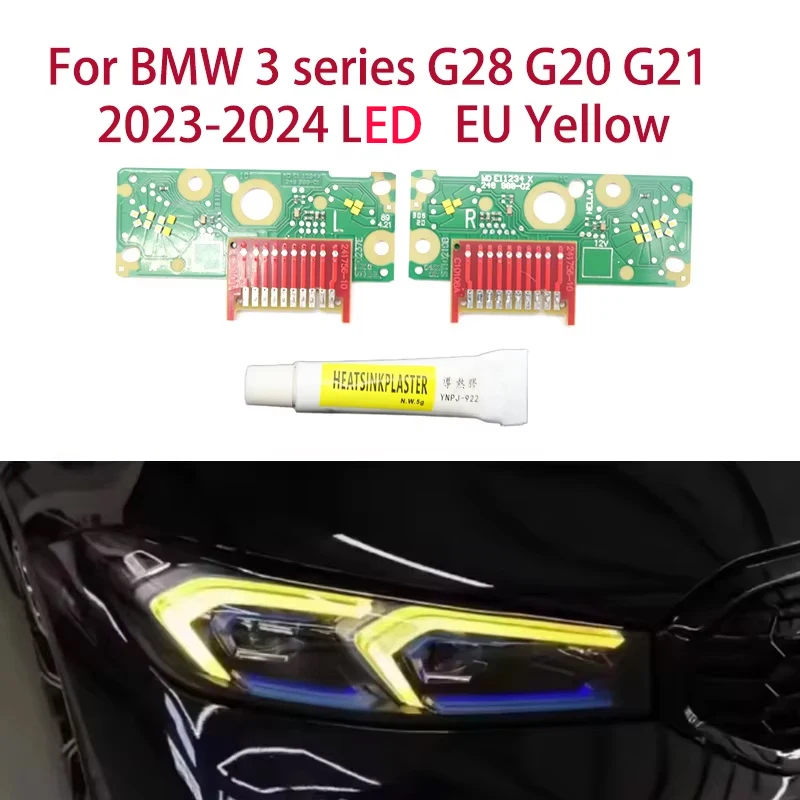 

Для BMW 3series G28 G20 G21 23-24 светодиодный европейская версия лимонно-желтый чип DRL модификация света «ангельские глазки» Автомобильные фары Балластный чип