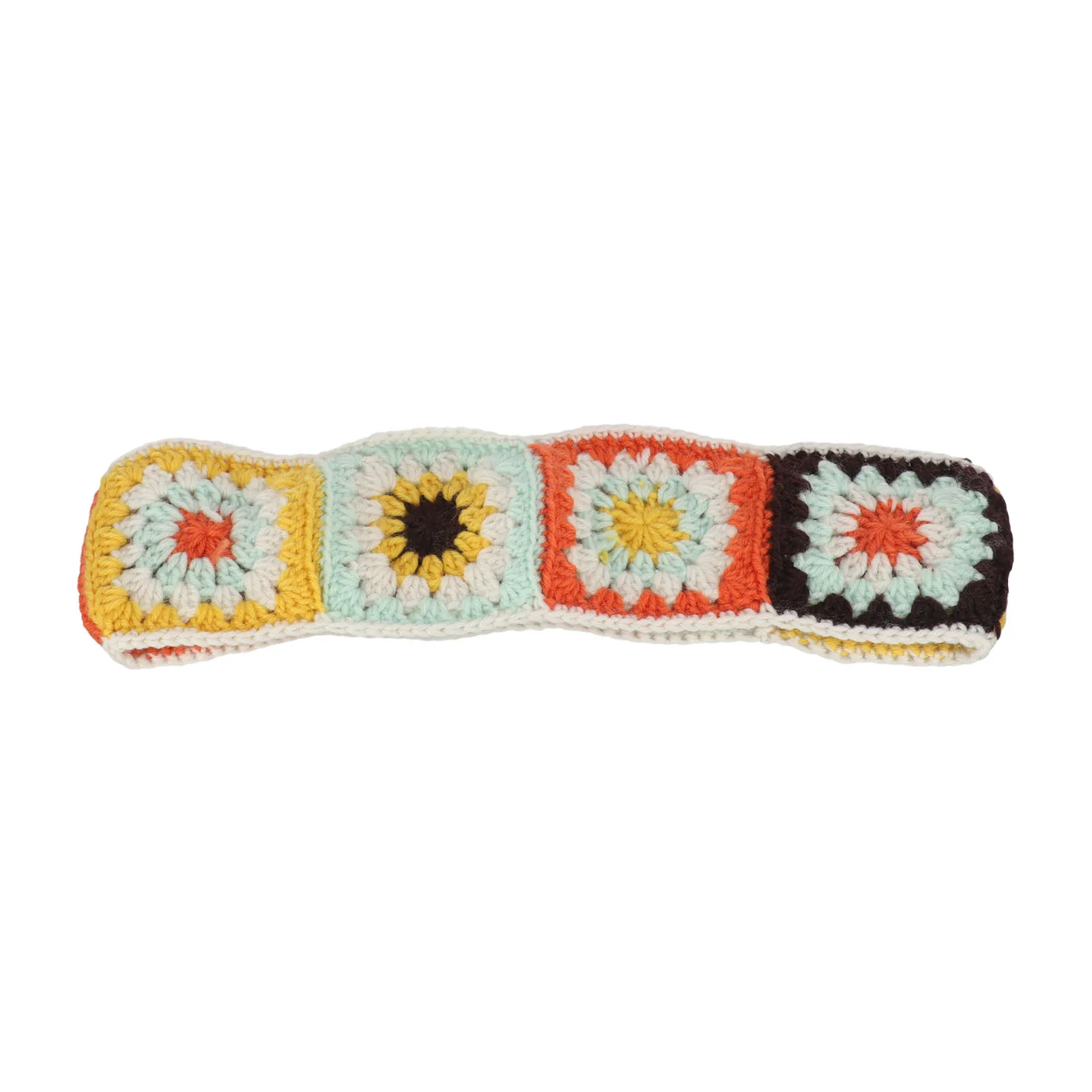 Granny Square Design Boho Car Interior Soft And Skin-friendly Comfortable Touch For 14-15 Inch Steering Wheels