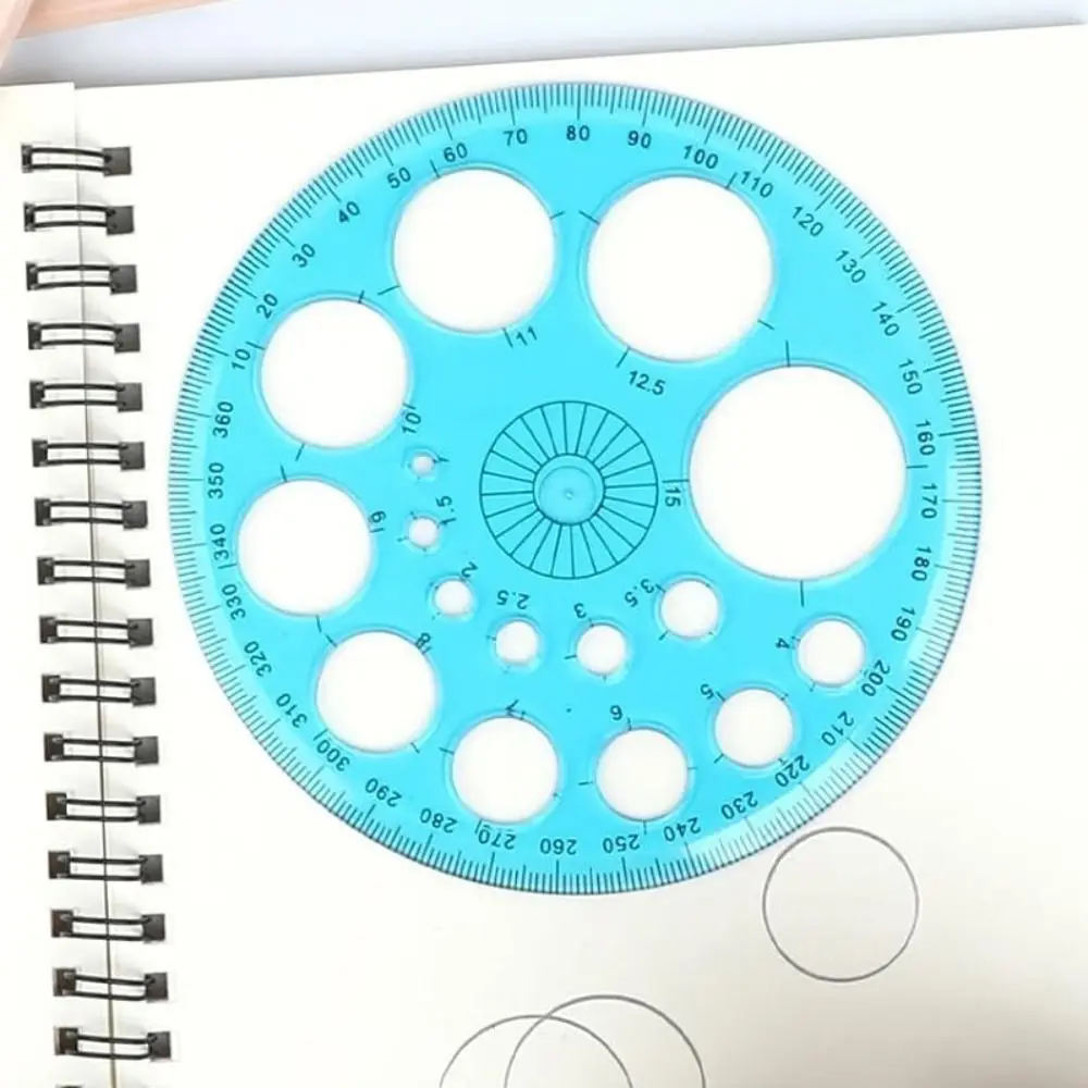 Diameter 11.5cm 360-degree Round Ruler 360-degree Multicolored Circular Ruler Transparent Circular Full Circle Protractor