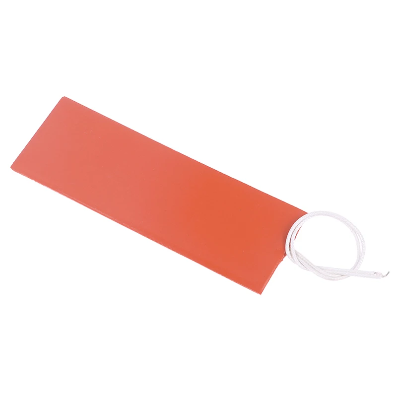 1pc 30W 12V Silicone Engine Oil Tank Heater Pad - 5x20cm Rubber Warming Mat