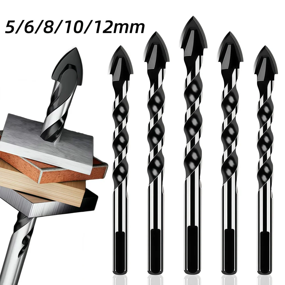 5-12 MM Triangular Drill Set Bit Perforating Glass Metal Tile Drill Bit Ceramic Concrete Brick High Hardness Super Hard Alloy