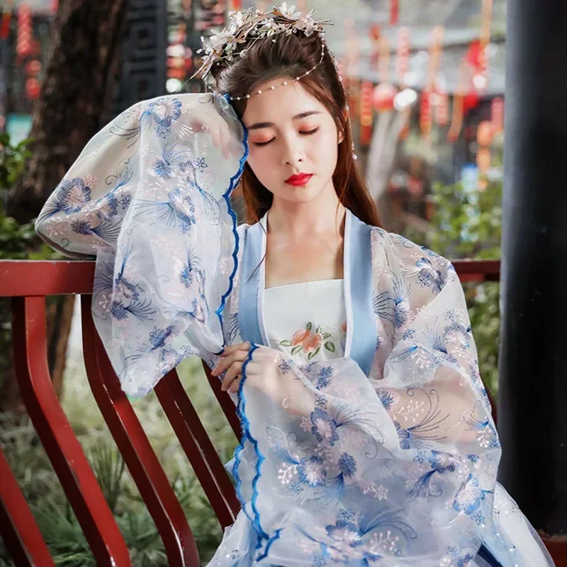 China Ancient Belt Slothing Hanfu Ladies Long Akirt Canghai Fu Hua Shen Fu gonna retrò in vita