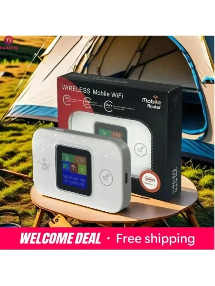 2026 Neuer 4G/5G LTE Auto-Mobiler-WLAN-Hotspot 150Mbps Tragbarer Pocket-MiFi-Router mit SIM-Kartensteckplatz Drahtloses Modem für Reisen