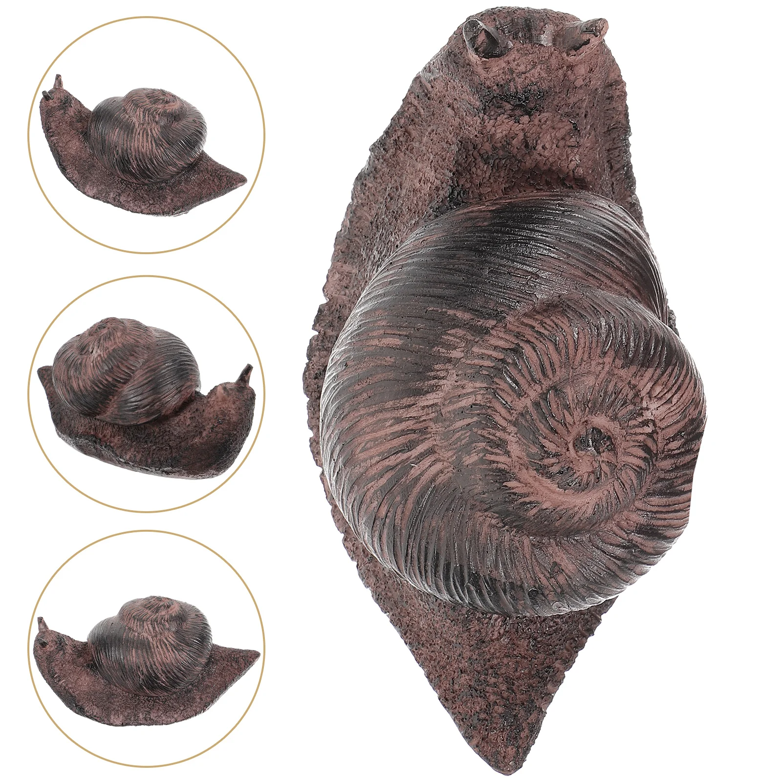 Simulated Stone Key Box Hider Outdoor Snail Storage Container Weather Proof Yard Decor Garden Accessory Solution Resin