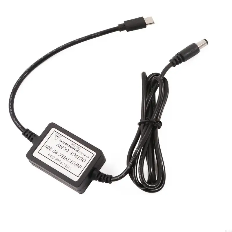 B46A USB Tipe C ke 5.5mm & 2.1mm Kabel Pengisian Plug Power untuk Lampu LED Router