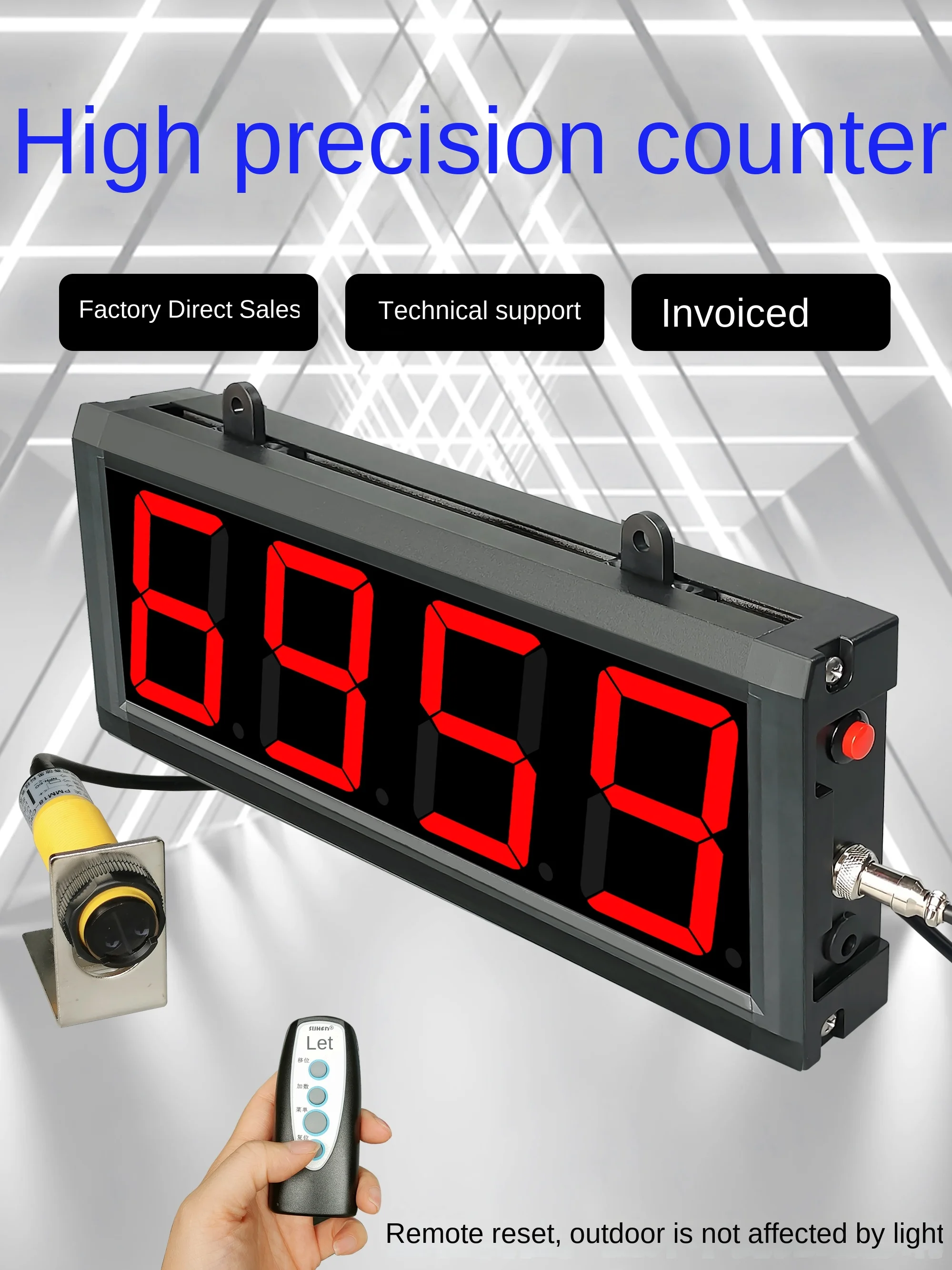 Automatic induction infrared counter conveyor belt number counting