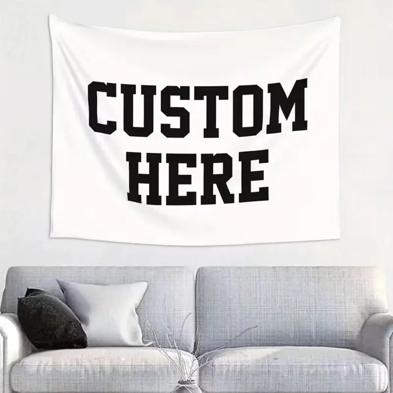 VIKAMA 1pc Customizable Personalized Tapestry With Photos And Text, For Birthday, Wedding, Halloween, Christmas, Party