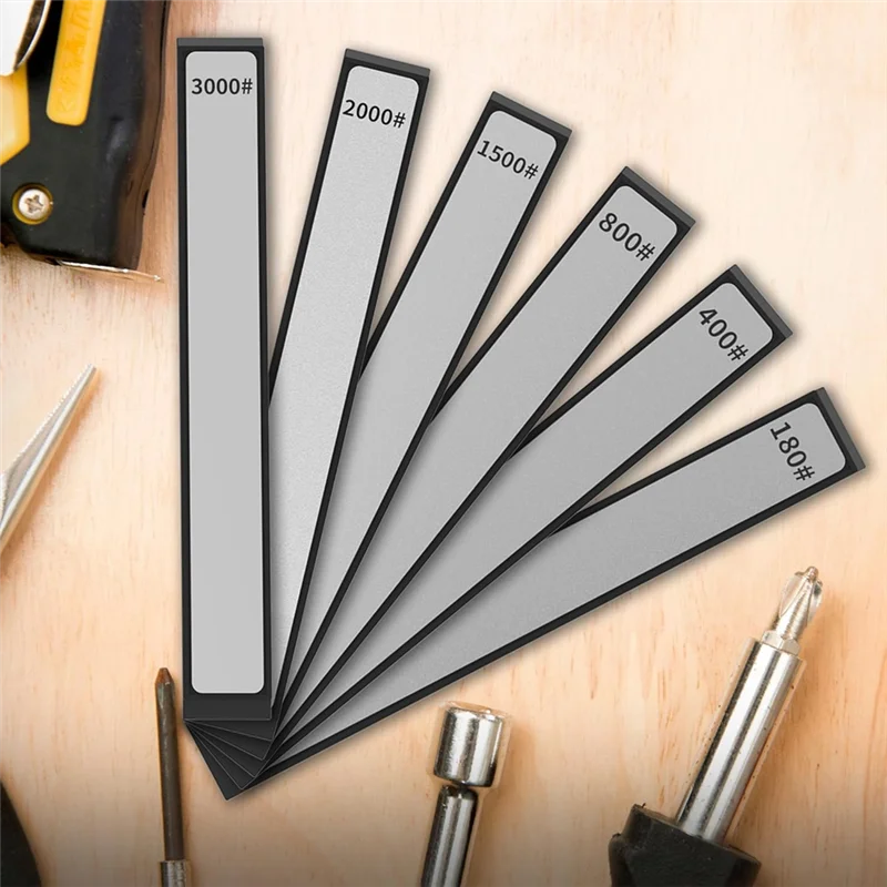 -A89Z Knife Plates Kit 6 PCS Set For XARILK Type Sharpeners Sharpening Stones 180# 400# 800# 1500# 2000# 3000#