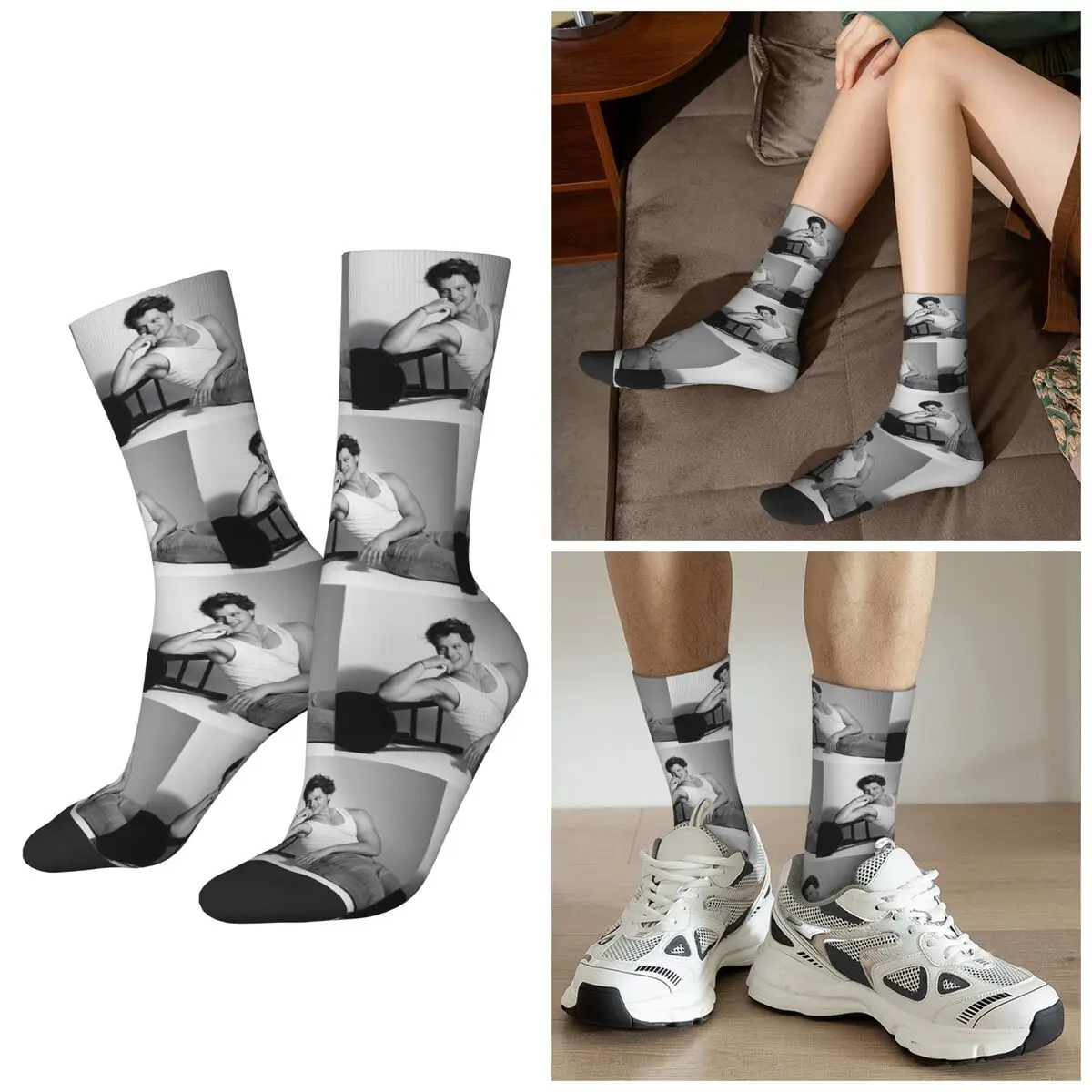 

Мягкие носки с плакатом Rudy Pankow JJ Maybank, Harajuku, спортивные носки средней длины, модные чулки для мужчин и женщин, рождественские подарки