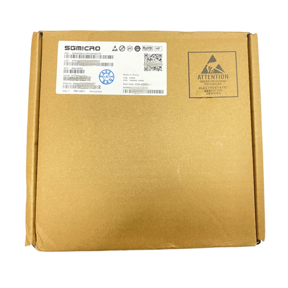 50Pcs/Lot SGM2036-2.1YUDH4G/TR UTDFN-4,Mark O3,Fixed Output Voltage 2.1V 300mA,Low Power,Low Dropout,RF Linear Regulator