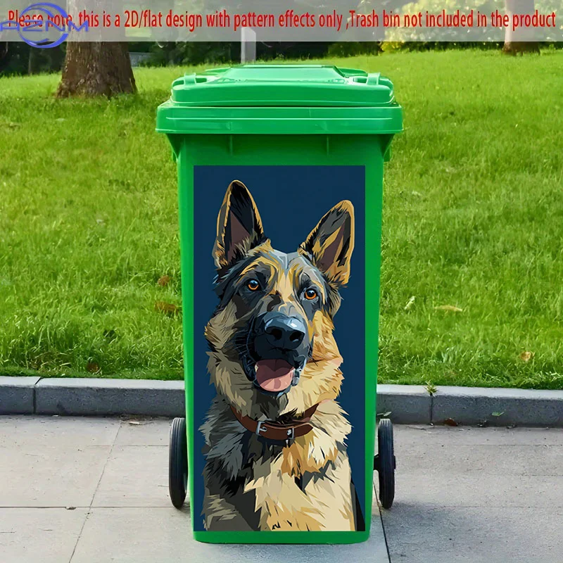 2D Flat Printing 1pc 2D Pattern Printed Kitchen Trash Can Sticker xcm, 