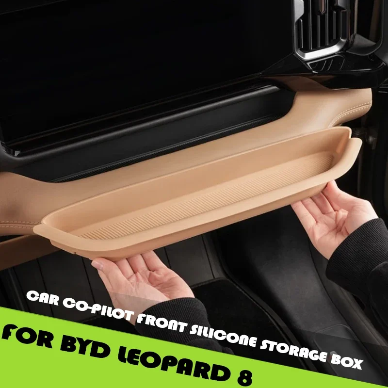 

Car Co-pilot Front Silicone Storage Box Fit for BYD Leopard 8 Modified Auto Instrument Panel Storage Box Pad Car Upgrade Parts