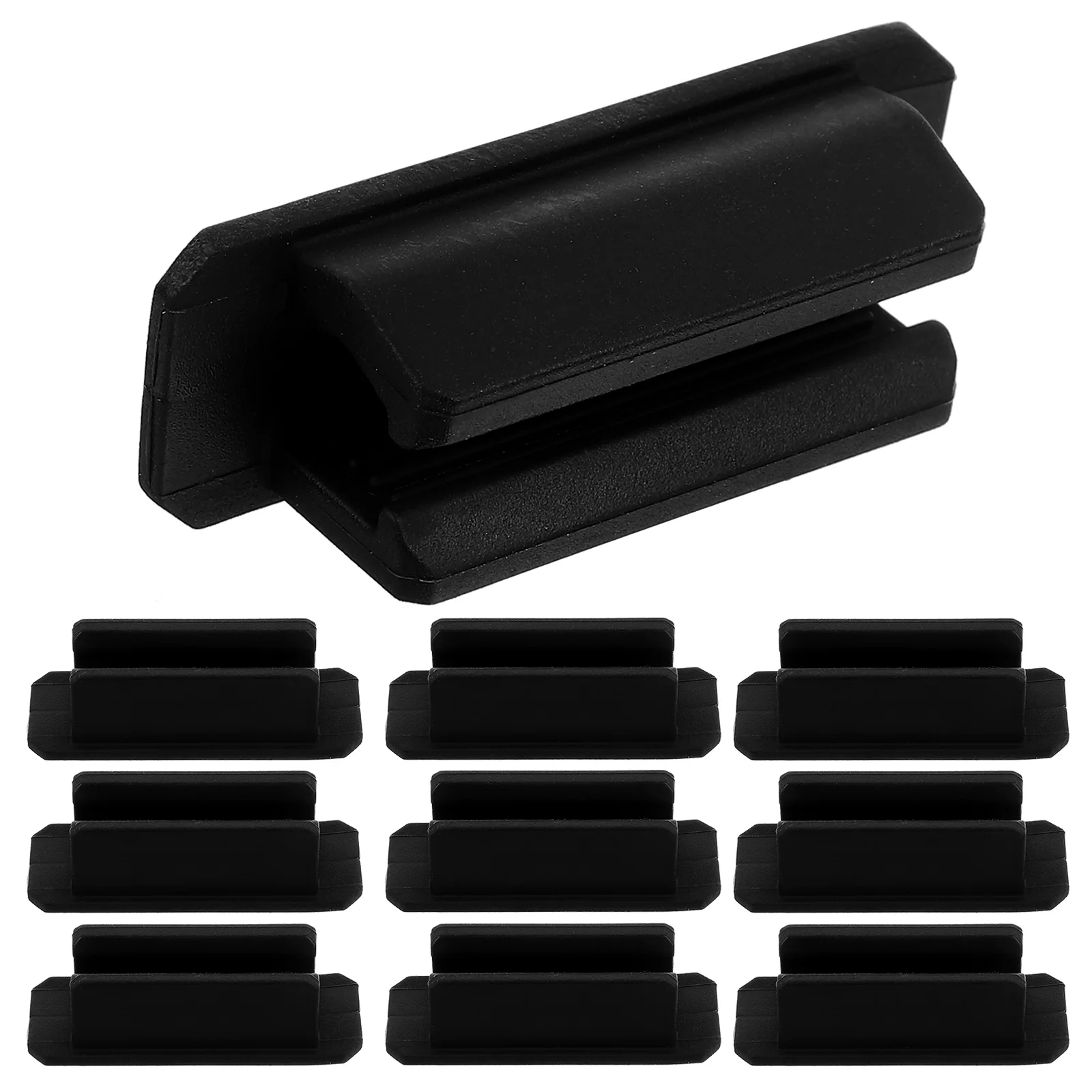 

10 Pcs Desktop Silicone Pen Cover School Clamps Office Holder Bracket Fixing Clip Silica Gel Accessories Table