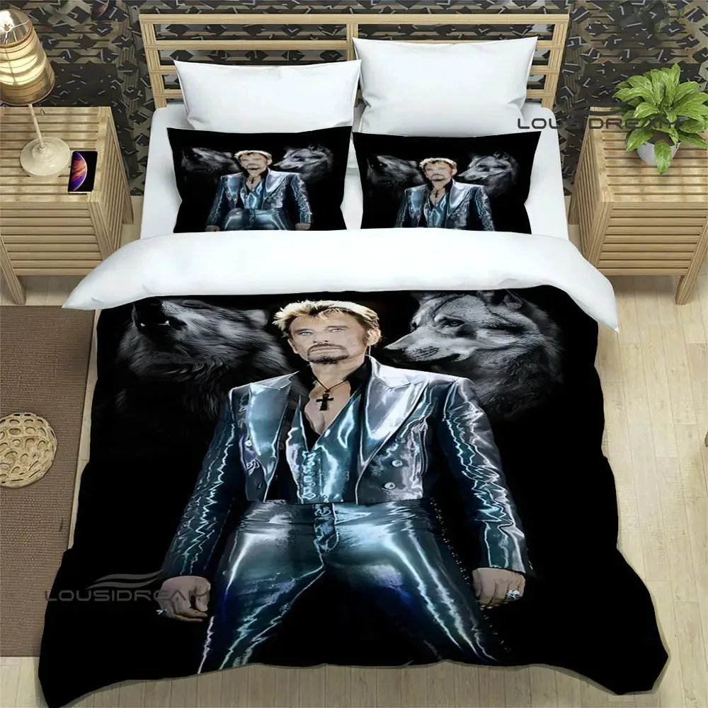 

rock star Johnny Hallyday Bedding Sets exquisite bed supplies set duvet cover bed comforter set bedding set luxury birthday gift