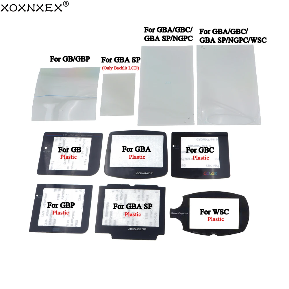 1 مجموعة ل Gameboy GB GBP GBA SP GBC شاشة مضاءة خلفية تعديل جزء فيلم الاستقطاب وشاشة LCD لورقة فيلم مرشح مستقطب WSC