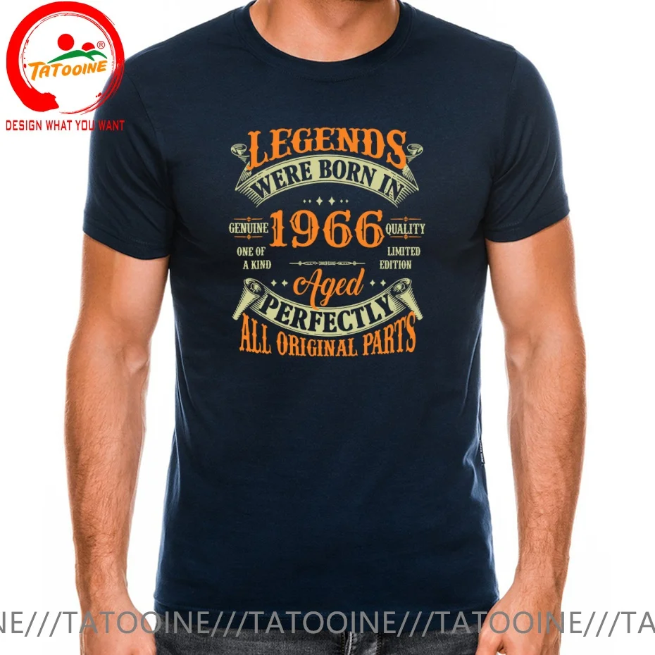 Legends are Born in 1966 T Shirt Men Fashion Trendy Casual Clothing Stylish Tops Tee Shirt Leisure Tshirt Men's T-Shirt