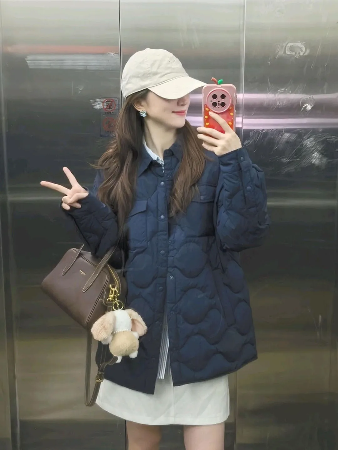 

Rixo Stylish Lightweight Quilted Duck down Jacket Women's New Winter Small Size Thick Outerwear Retro Grid Pattern