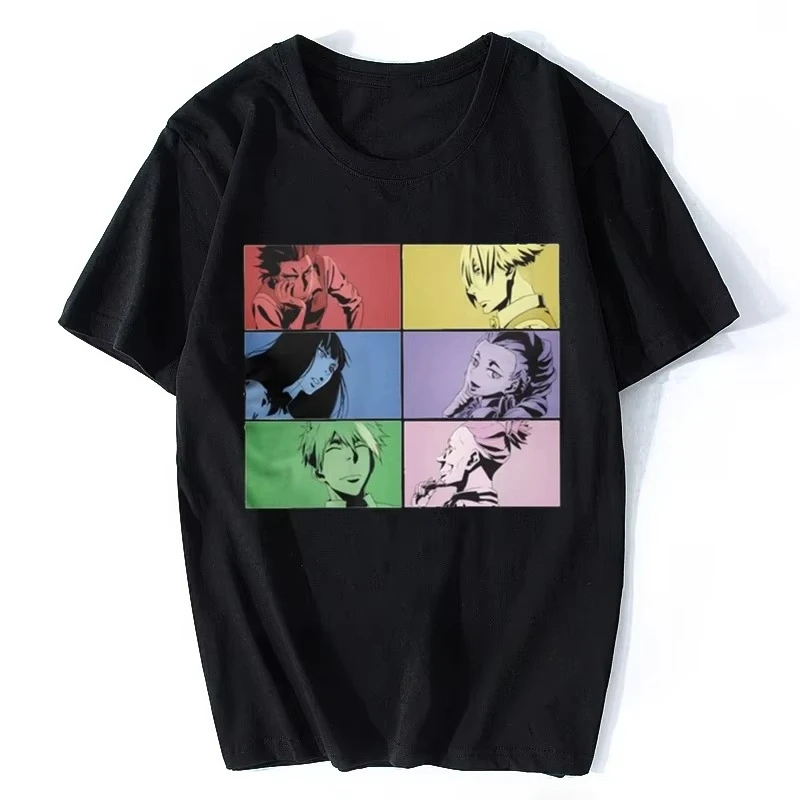 Death Parade Kaleidoscope Funny Anime T-Shirt Men Crew Neck Cotton Decim Bar Short Sleeve Unisex Casual Graphic Tee Streetwear