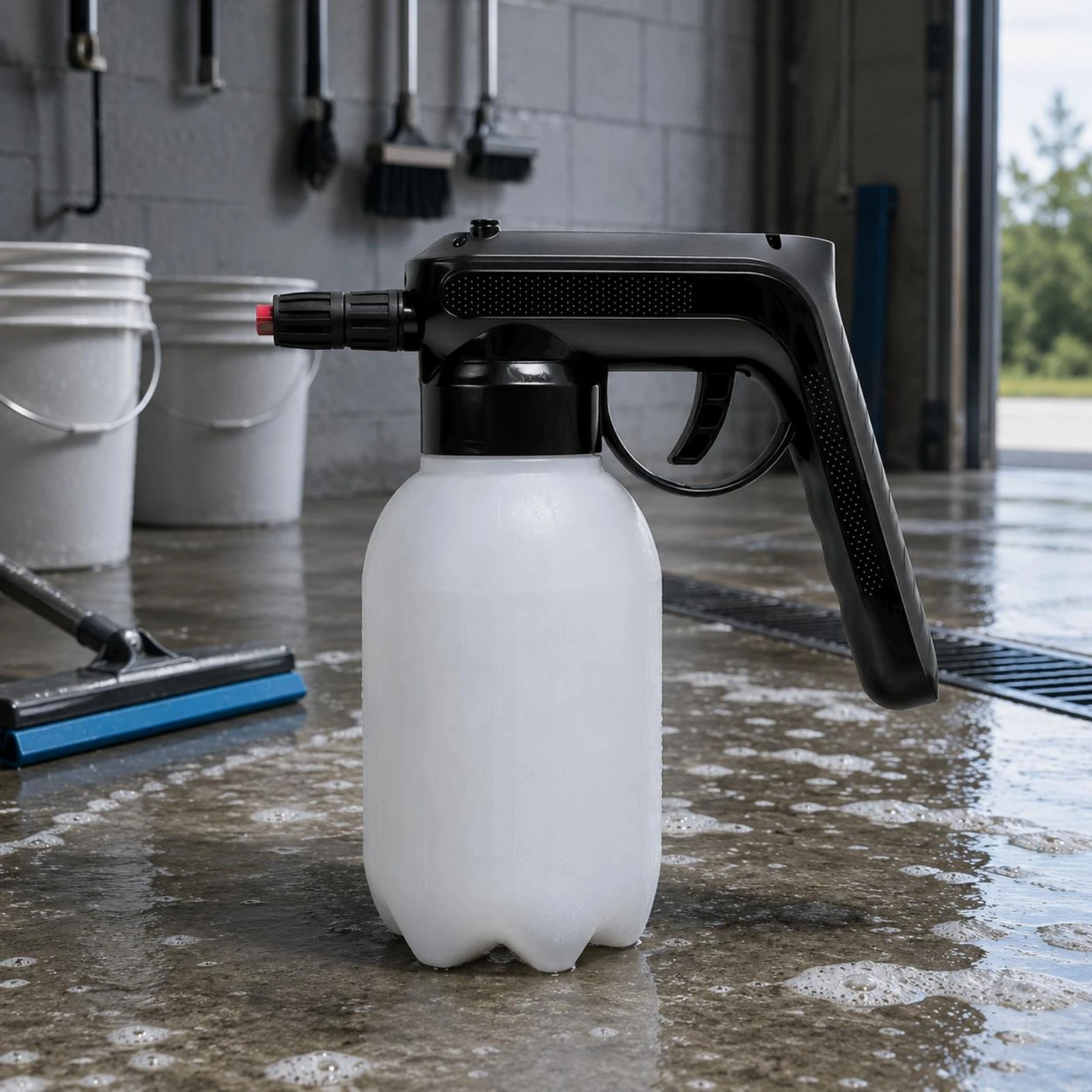 Electric Foam Spray Bottle 1500 Ml Rechargeable Foam Sprayer Car Wash Spray Bottle Portable Cleaning Tool Easy Grip