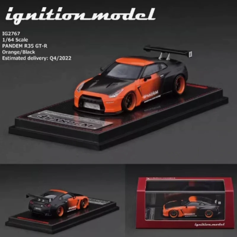 

IG Resin 1:64 Scale PANDEM R35 GT-R Car Model Static Collection Decorated Holiday Gifts Toys