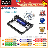 Sculpfun Laser Rotary Roller Laser Engraver Y-Axis Rotary with 360 °   Rotating for Laser Engraving of Cylindrical Objects, Cans