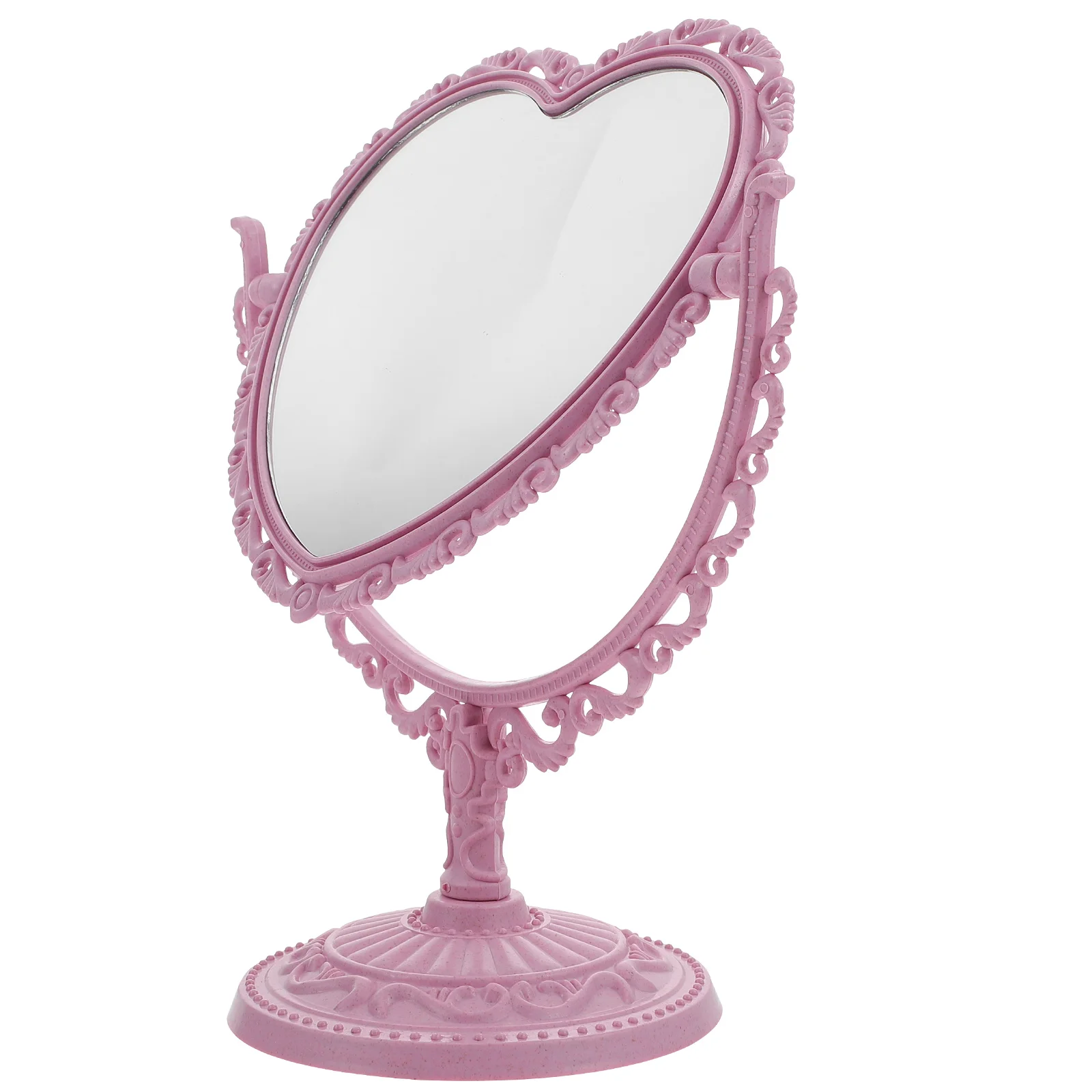 

Pink Heart -Shaped Vintage Makeup Power Supply Vanity Woman