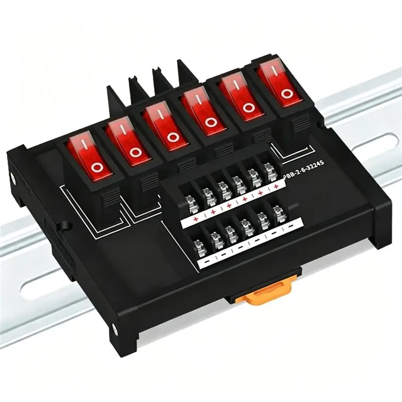 [HOT!A34R】 Power Distribution Module With Switch DIN Rail With Fuse & Individual Switches
