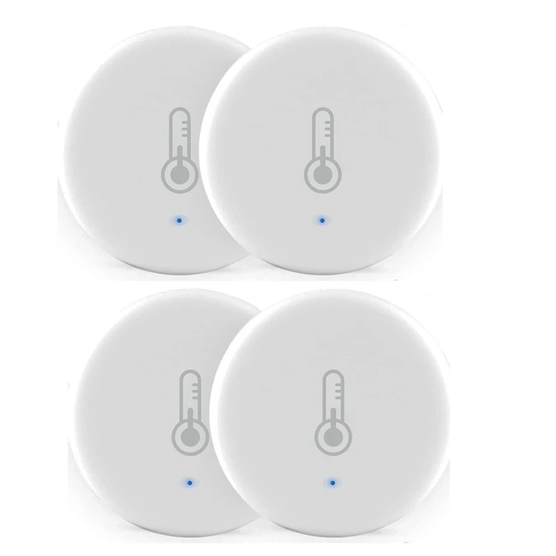 

4PCS Tuya Smart Zigbee 3.0 Smart Temperature And Humidity Sensor Battery Powered Security For Tuya Smart Life App