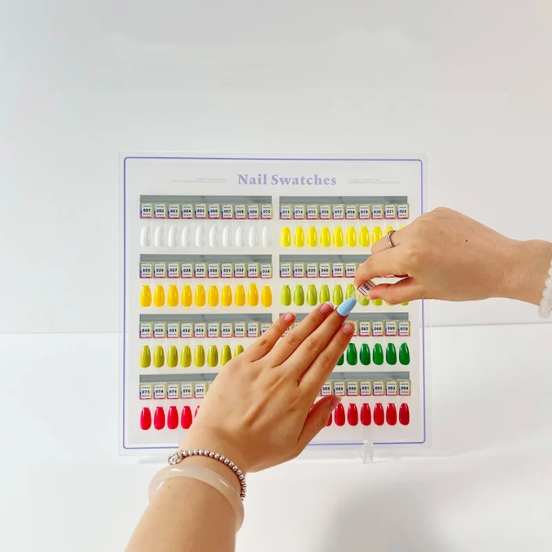 40-100 Tips magnetic support nails display stands nail Gel Sample Color Testing Tools Swatches Card nail art Acrylic Board