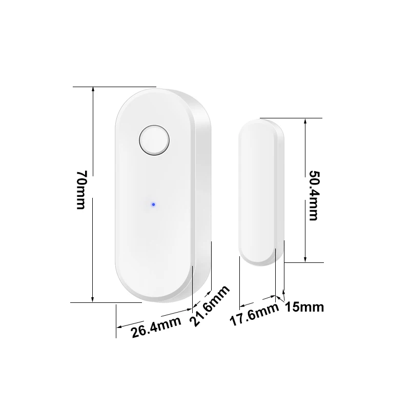 Tuya WiFi Door Open Detector Smart Window Sensor Smart Life APP Real-Time Alerts Home Anti-theft Security Alarm Support Alexa
