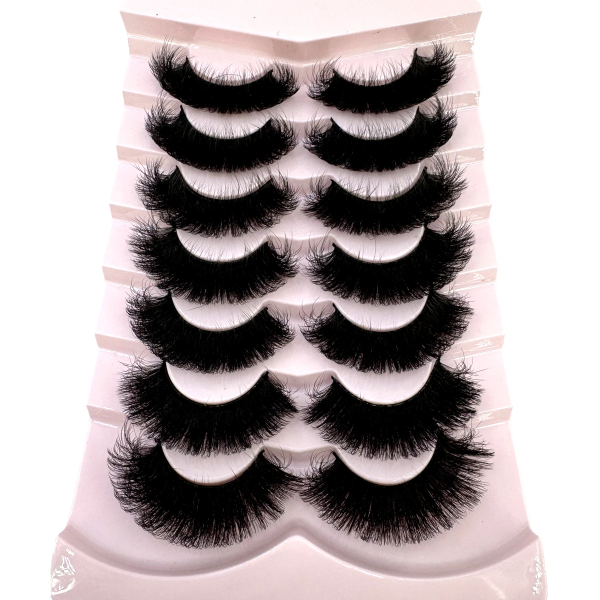 MKYDCG Nuovo 7 paia 15-25mm 3d Ciglia di visone Finto visone Lash Wispy Spessore Naturale Full Strip Ciglia Nuovo trucco Soffici ciglia di visone