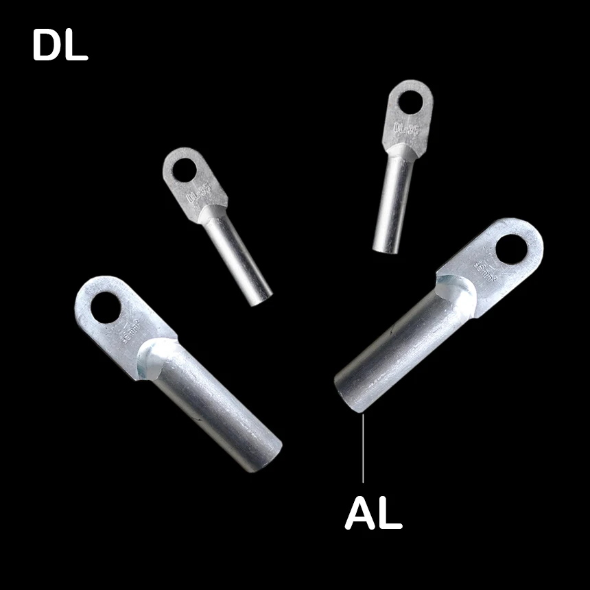 DL Naked Aluminum AL Oil-Plugging Electrical Power Cable Wire Screw Hole Tube Tubular Lug Connection Connector Crimp Terminal