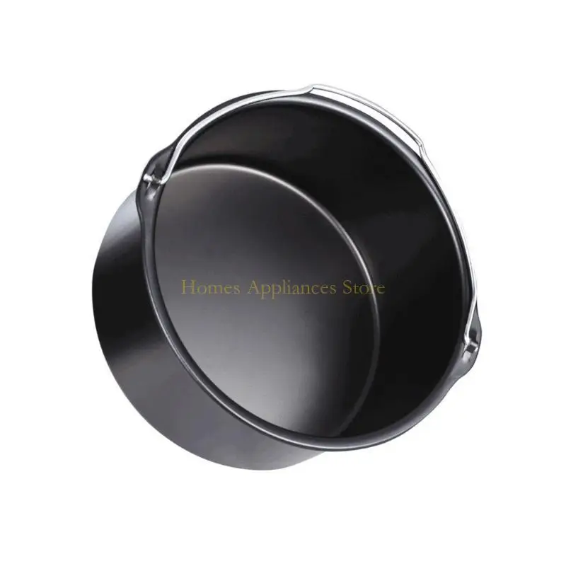 D0AB Noncstick 6-8 بوصة مقلاة الهواء مع شواء الفولاذ المقاوم للصدأ بيتزا عموم