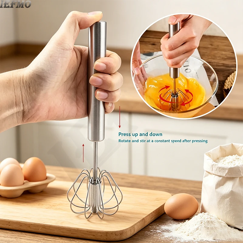 Manual Egg Beater Quick Whisking for Effortless Baking,Eggs and Pancake Batter Hand Baking Whipping Cream Kitchen Gadget