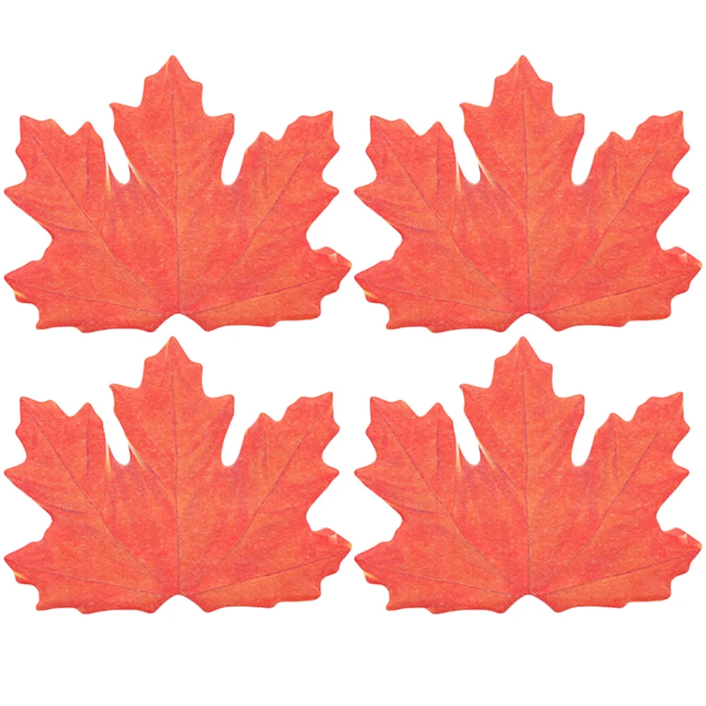 

4pcs Leaf Shaped Adorable Memo Pads Self Adhesive Reliable School Supplies