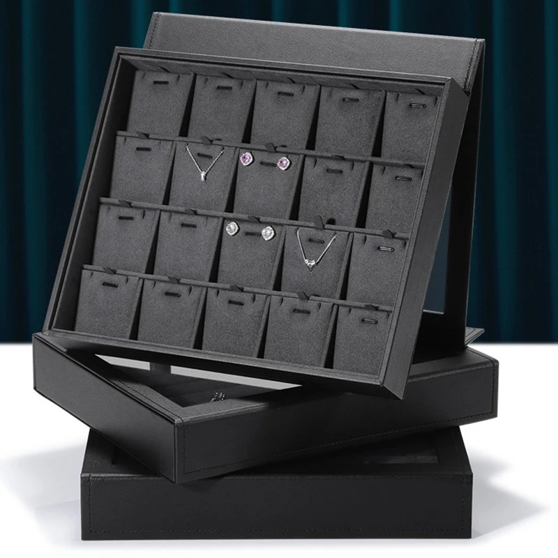 Jewelry display tray with lid, pendants, rings, necklaces, bracelets, display prop for jewelry.