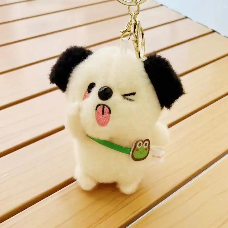 Cute Dog Plush Keychain Dog Shape Plush Keychain Toys Doll Pendant For Bag Purse Animal Toy For Girls Women Backpack Accessory