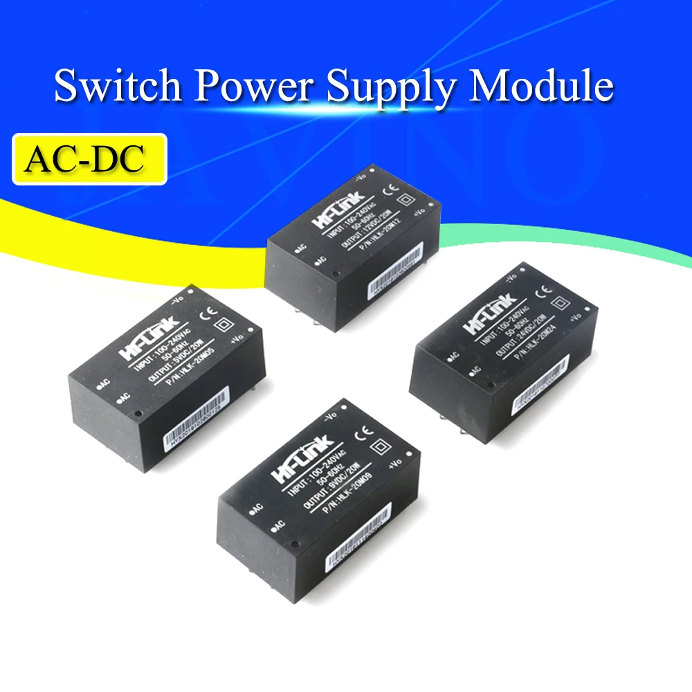 HLK-20M05/20M09/20M12/20M15/20M24 AC-DC 220V 5V/9V/12V/15V/24V Isolated Switching Step Down Power Supply Module Home Automation