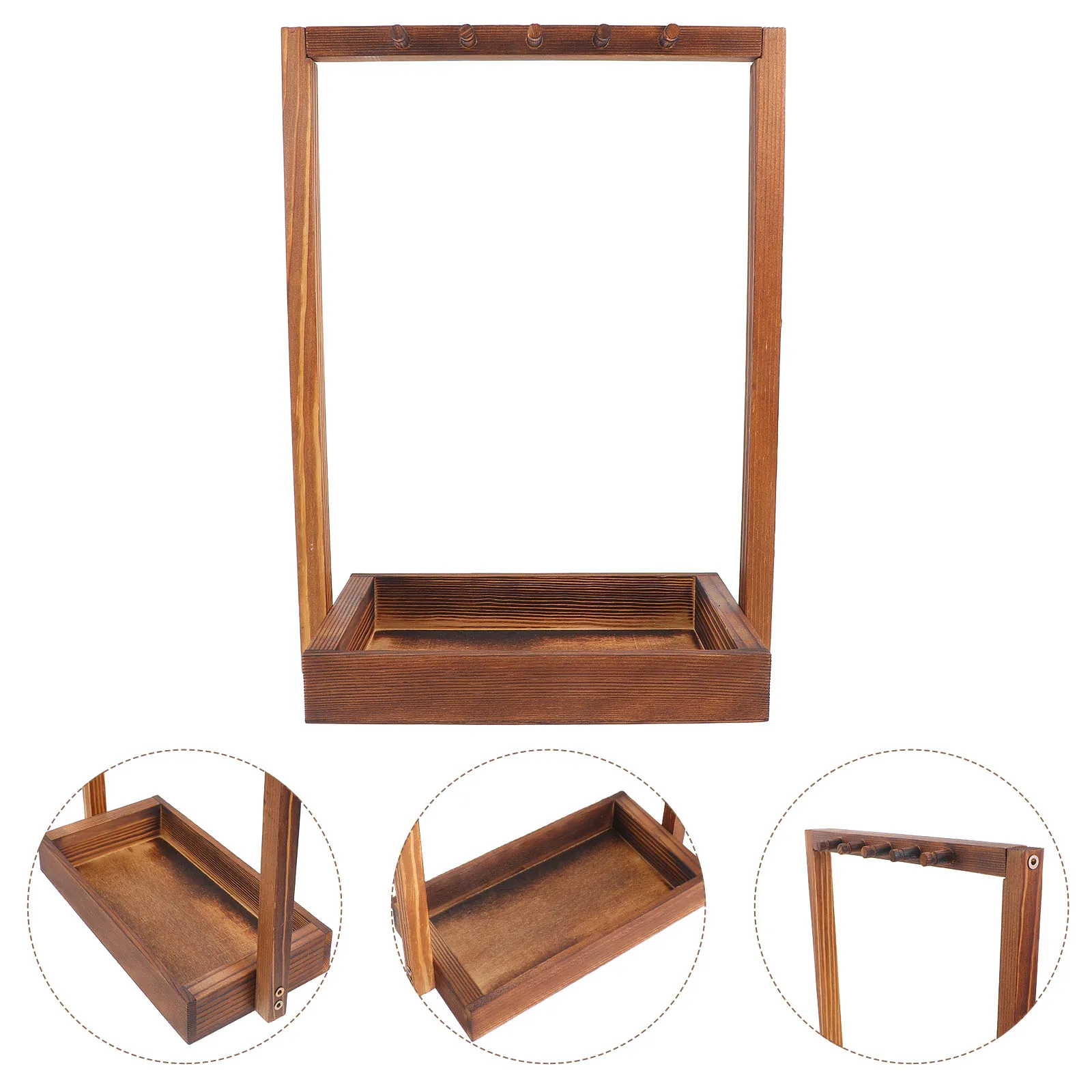 

Retro Brush Storage Stand Entryway Key Holder Decorative Organizer Brushes Artist Paint