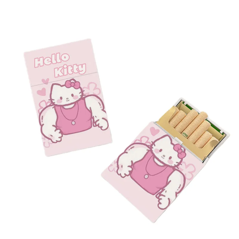 Muscular Hello Kitty Cartoon Personalized Cigarette Box Creative Moisture-proof and Pressure-proof Cigarette Hiding Artifact