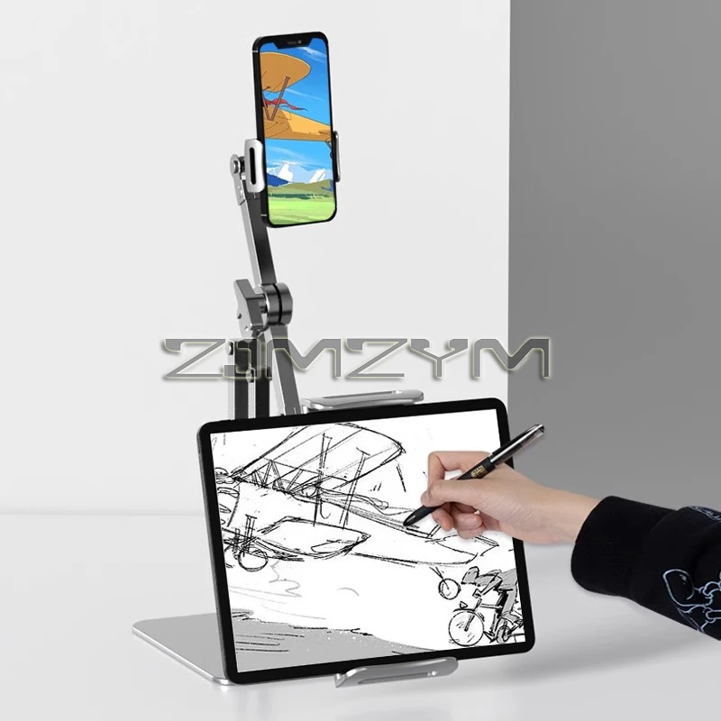 휴대폰 태블릿 거치대 마운트 스탠드, 책상 휴대폰 거치대, 유연한 암 클램프 클립, 촬영 녹화용