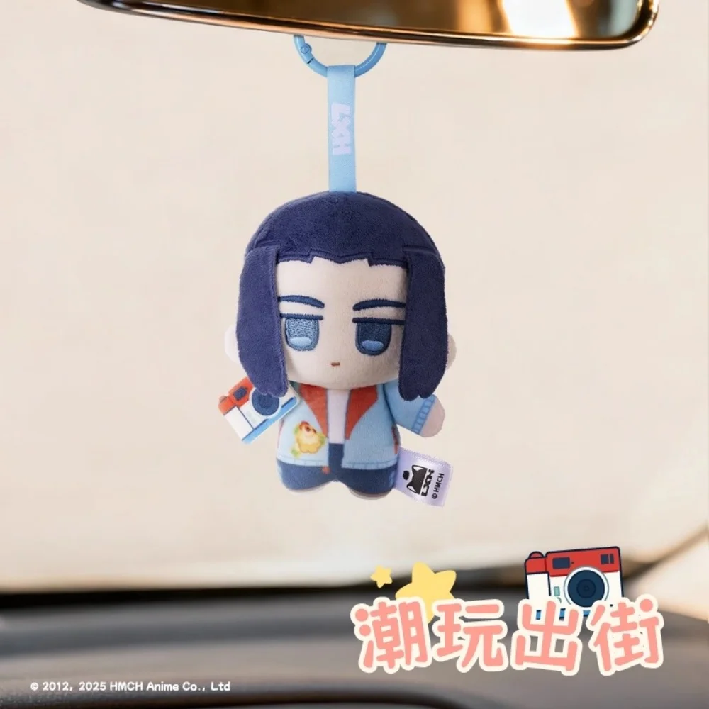 Offizieller Anime The Legend of Hei Luo XiaoHei Wu Xian Plüschtier 10 cm Puppenspielzeug Plüsch-Schlüsselanhänger Anhänger Original Cartoon Cosplay