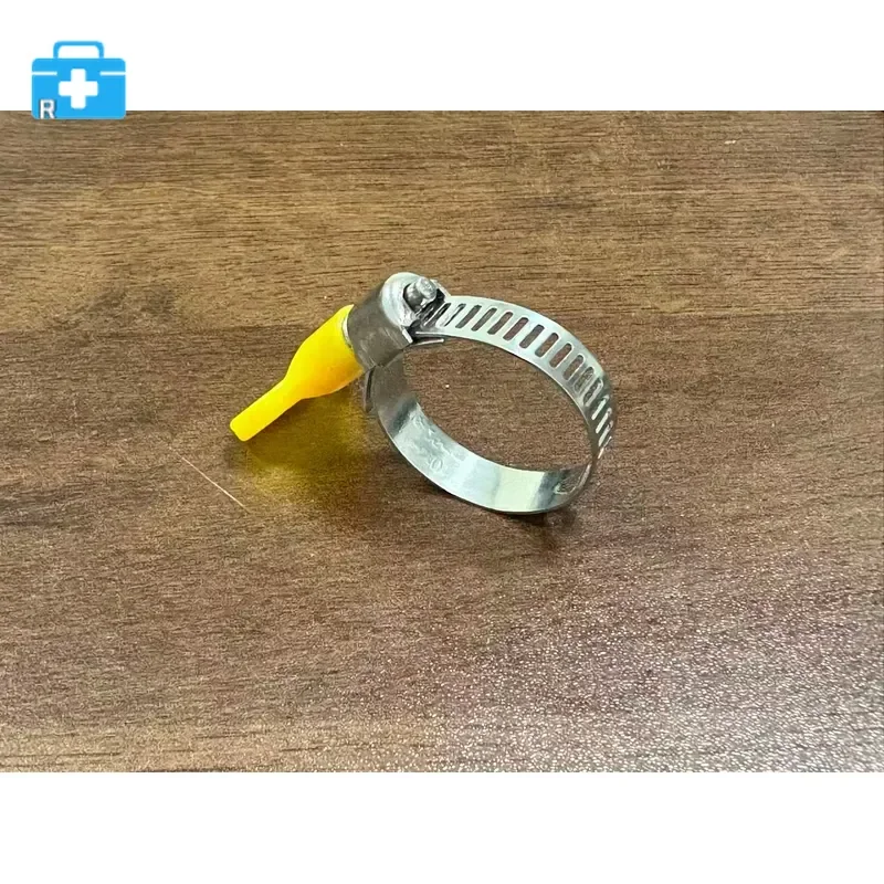 pack of 100 304 stainless steel worm gear hose clamp butterfly handle adjustable pipe clamp, suitable for industrial use in pump