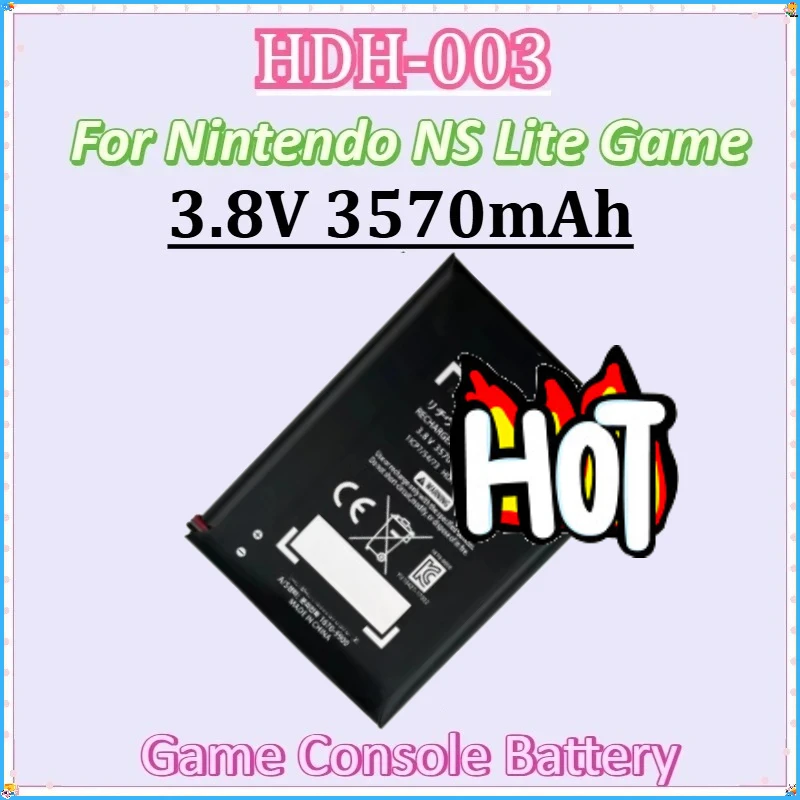 

For Nintendo NS Lite Console Switch Lite Game Console HDH-001 HDH003 NSL New Battery Capacity Ranging New HDH-003 3.8V 3570mAh